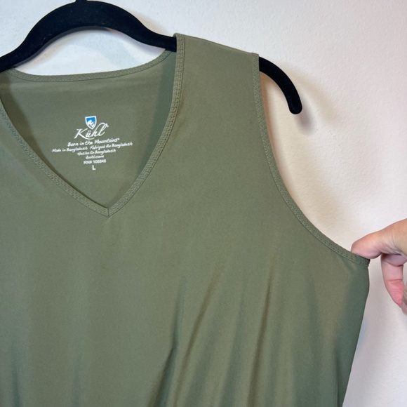 Kuhl Women's Vantage Dress Green Lightweight Stretch Sleeveless Drawstring Large - Picture 5 of 16